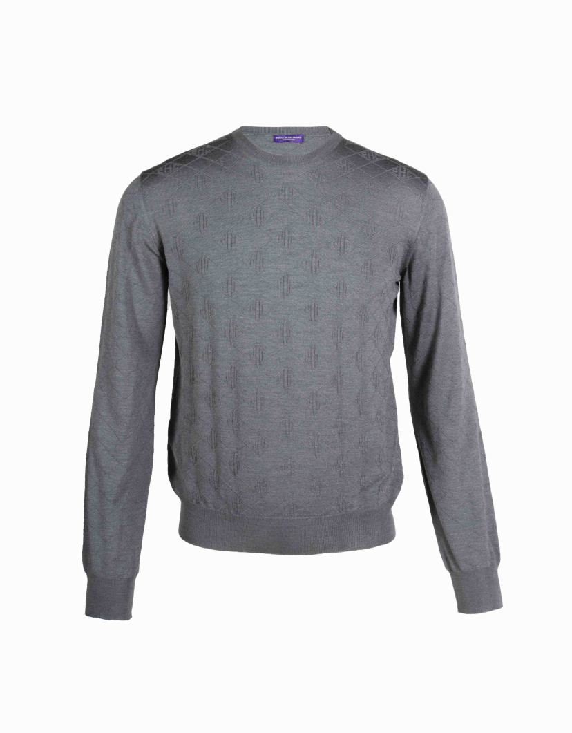 Patrick Hellmann Collection Grey Round-Neck Pullover image
